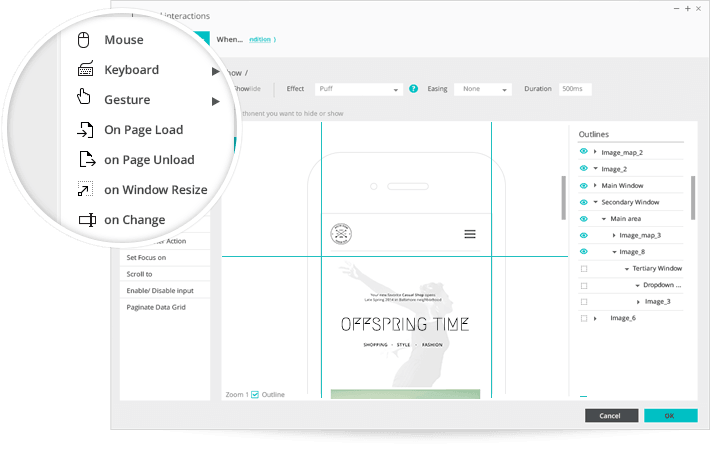 Code-free application prototypes